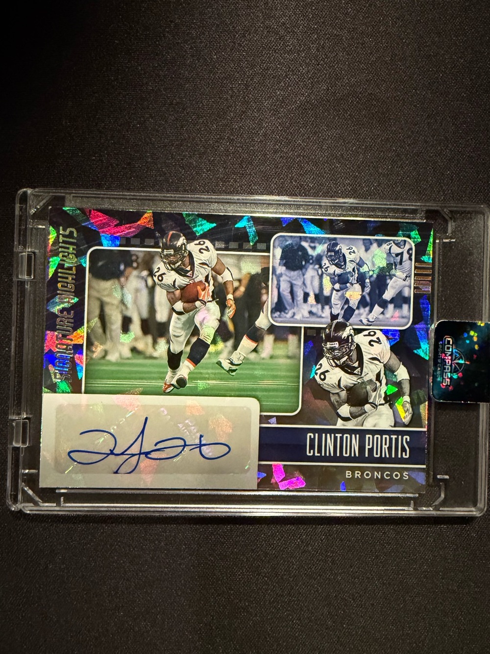 2022 Panini Prizm Clinton Portis Autographed Signature Highlights Card